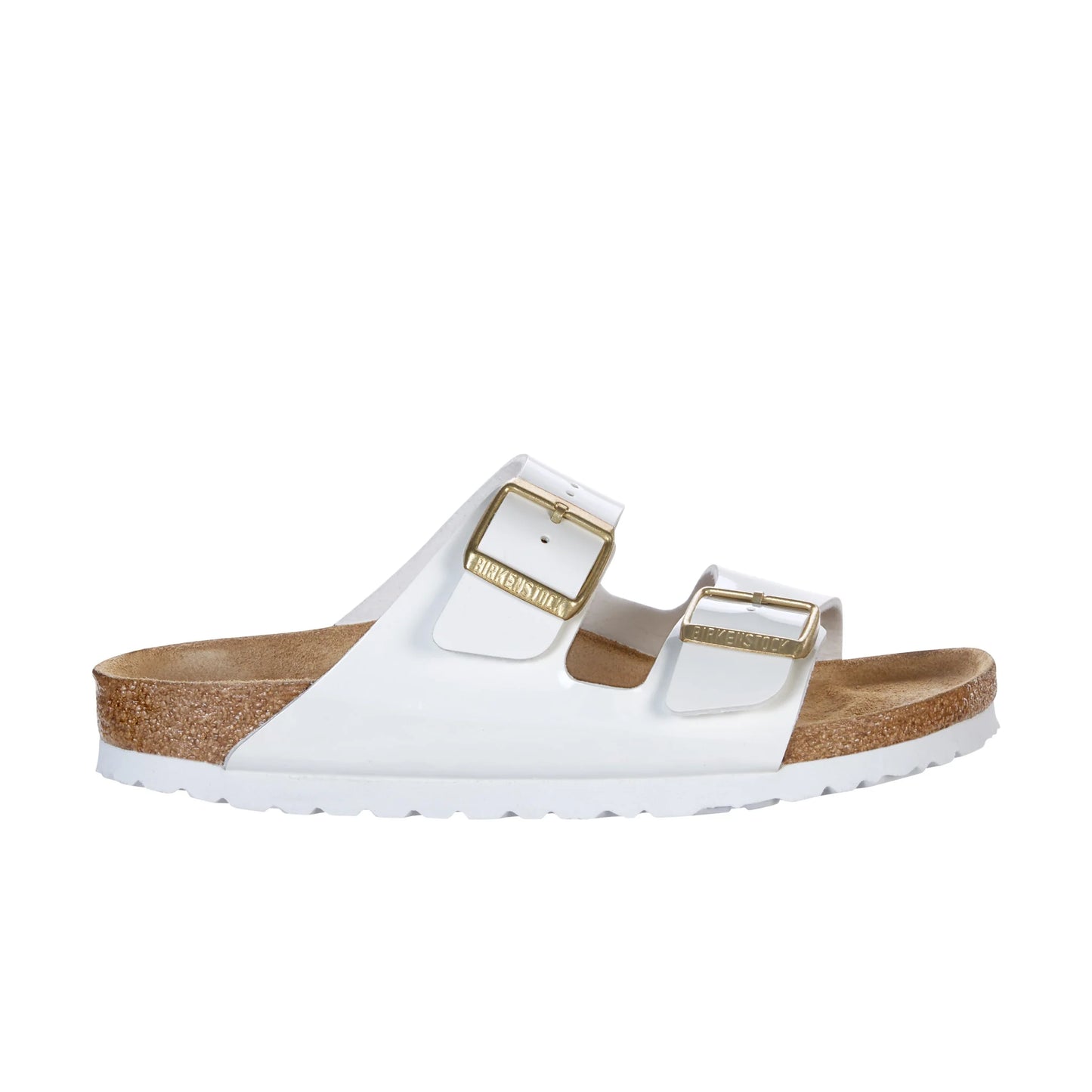 Arizona Patent White Birko-Flor Sandal - Birkenstock