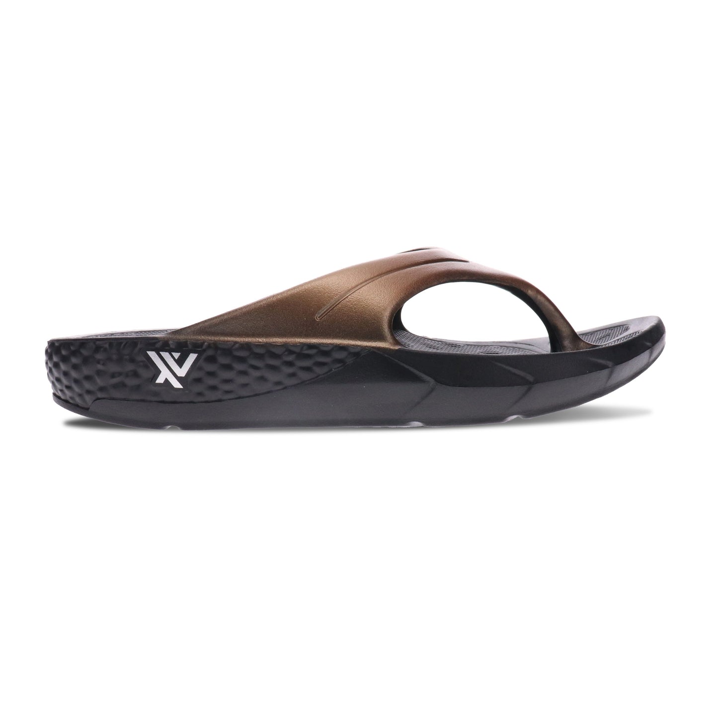 Vitality EVA Black/Bronze Toe Post Sandal - Vitasole