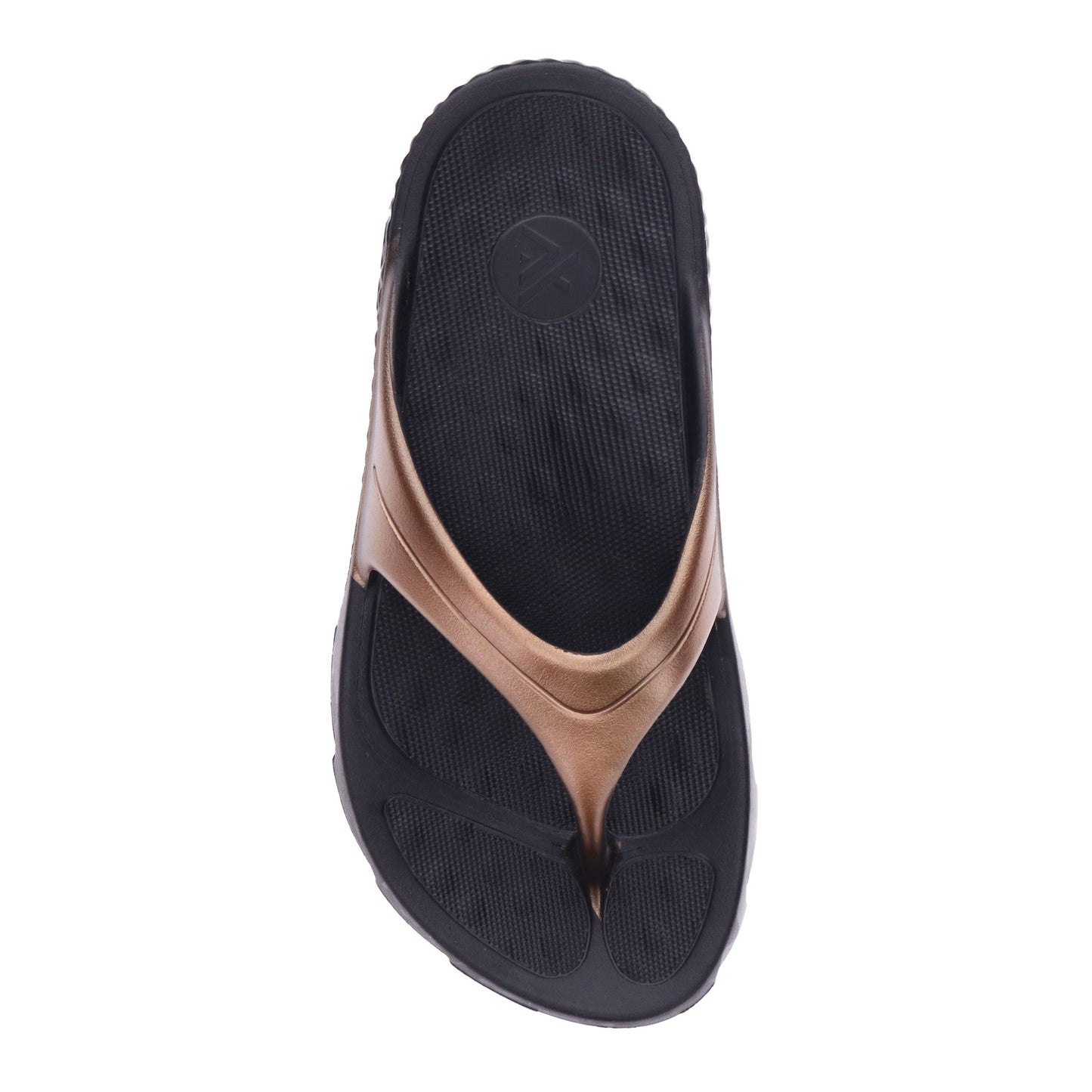 Vitality EVA Black/Bronze Toe Post Sandal - Vitasole