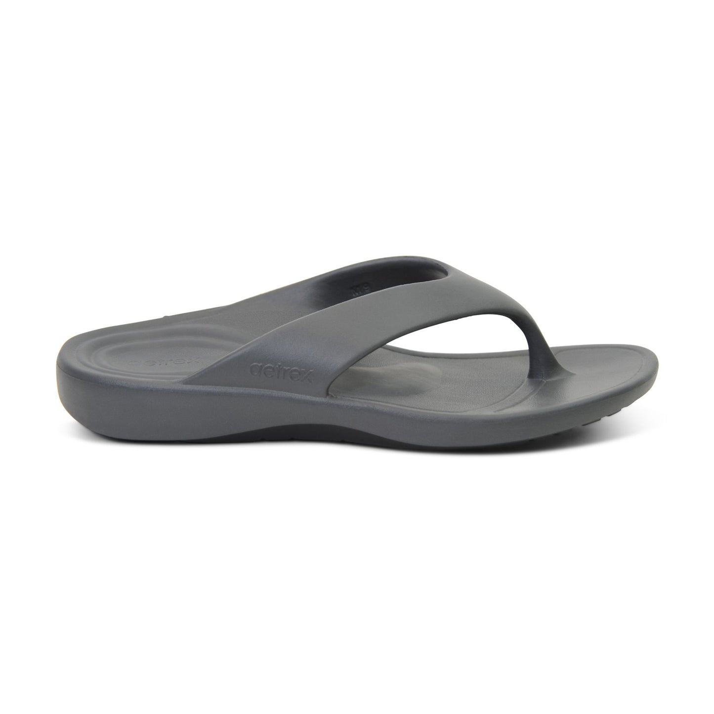 Aetrex Maui Men's Sandal Charcoal Side (Outer)