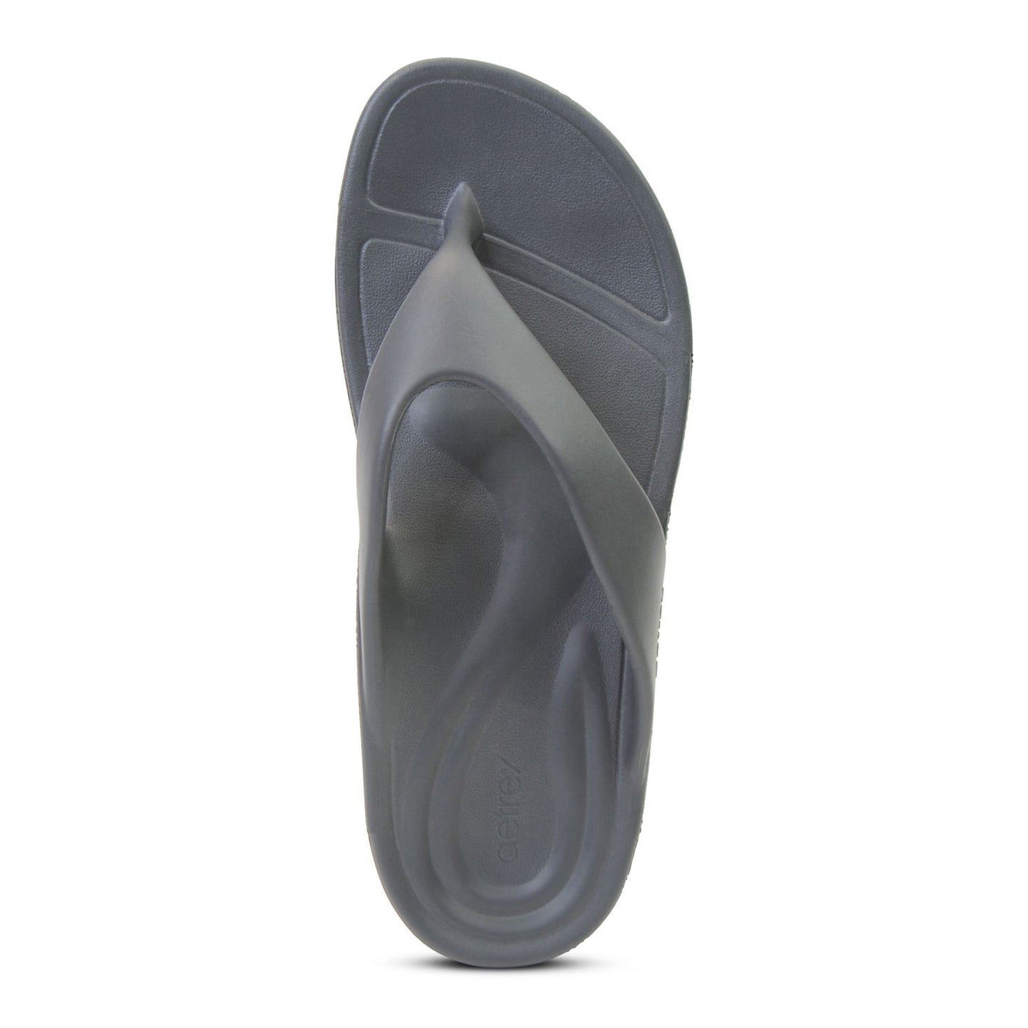 Aetrex Maui Men's Sandal Charcoal Top down