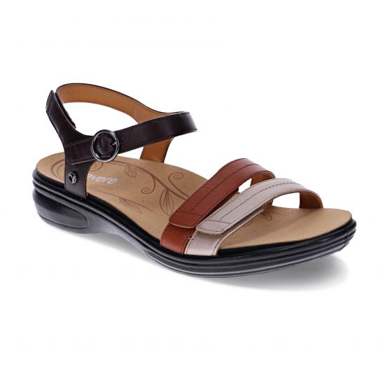 Barbados Coffee Metallic Sandal - Revere