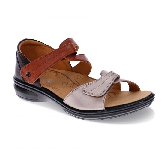 Geneva Coffee Metallic Sandal - Revere