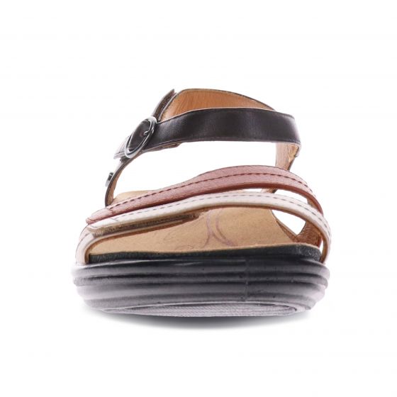 Barbados Coffee Metallic Sandal - Revere