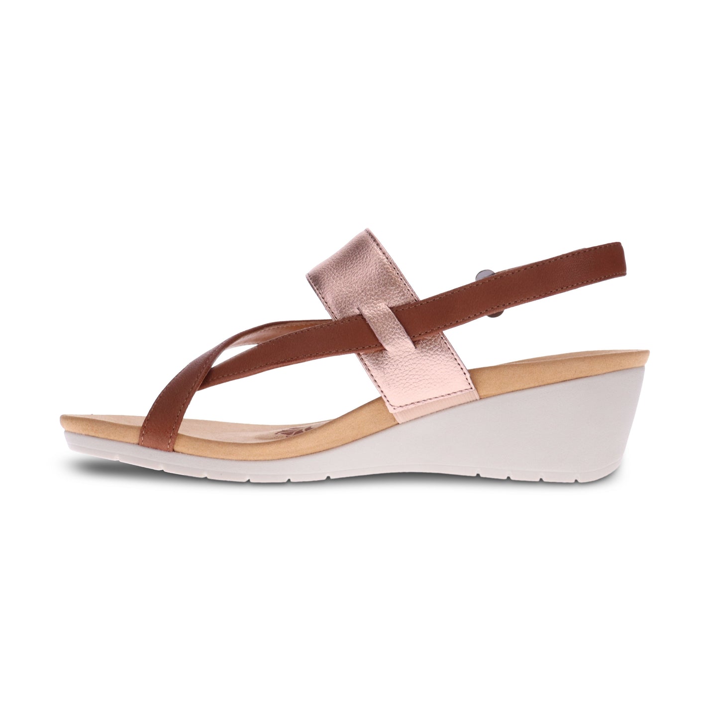 Honolulu Cognac/Rose Wedge Sandal - Revere