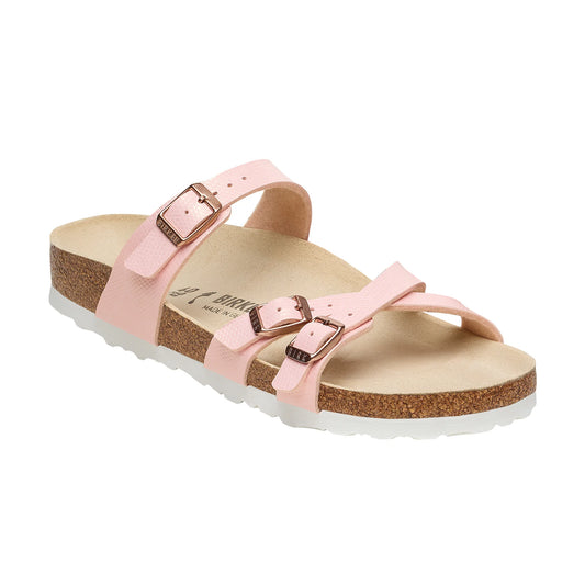 Franca Shiny Embossed Light Rose Birko-Flor Sandal - Birkenstock