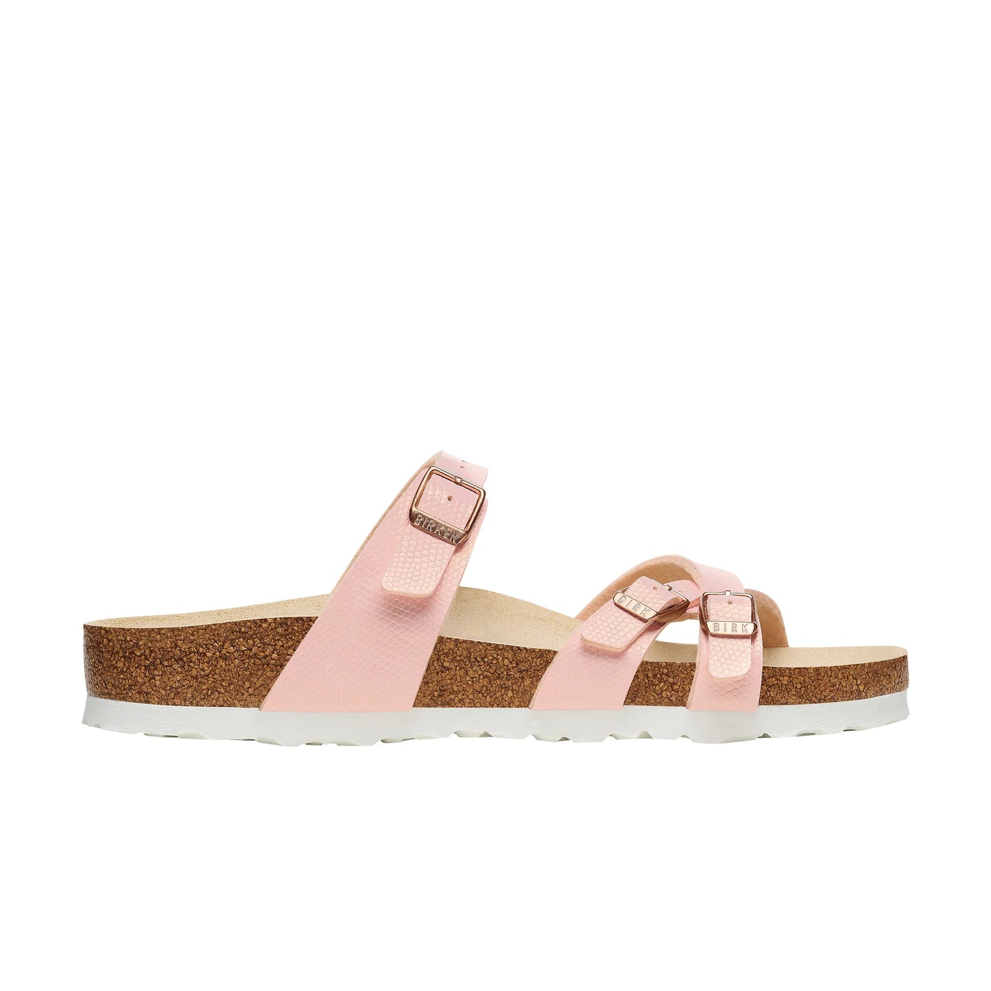 Franca Shiny Embossed Light Rose Birko-Flor Sandal - Birkenstock