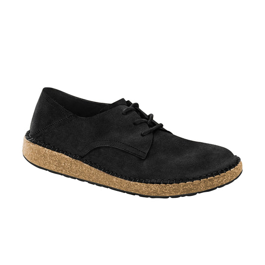 Gary Black Suede Leather Lace Up Shoe