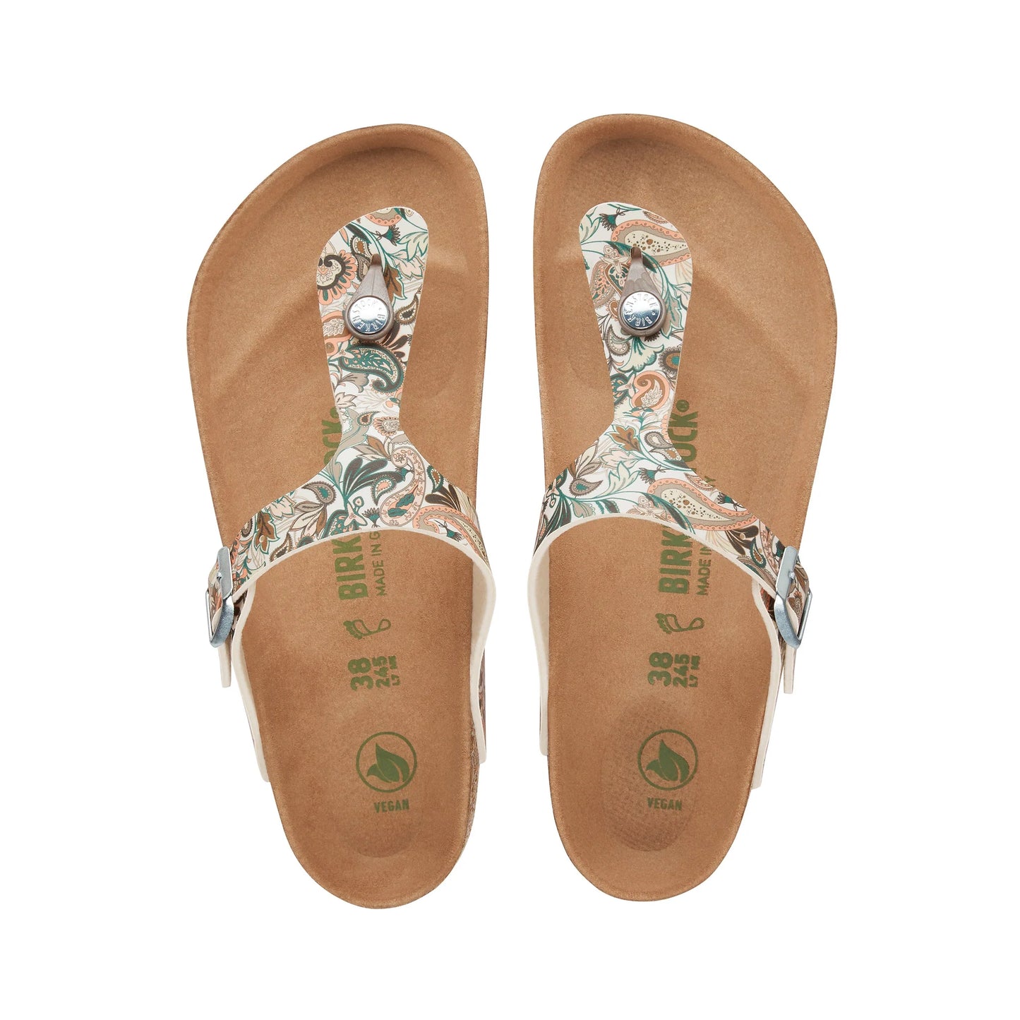 Gizeh Vegan Paisley Light Rose Birko-Flor Sandal - Birkenstock