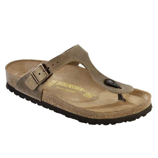 Gizeh Tobacco Brown Oiled Leather Sandal - Birkenstock