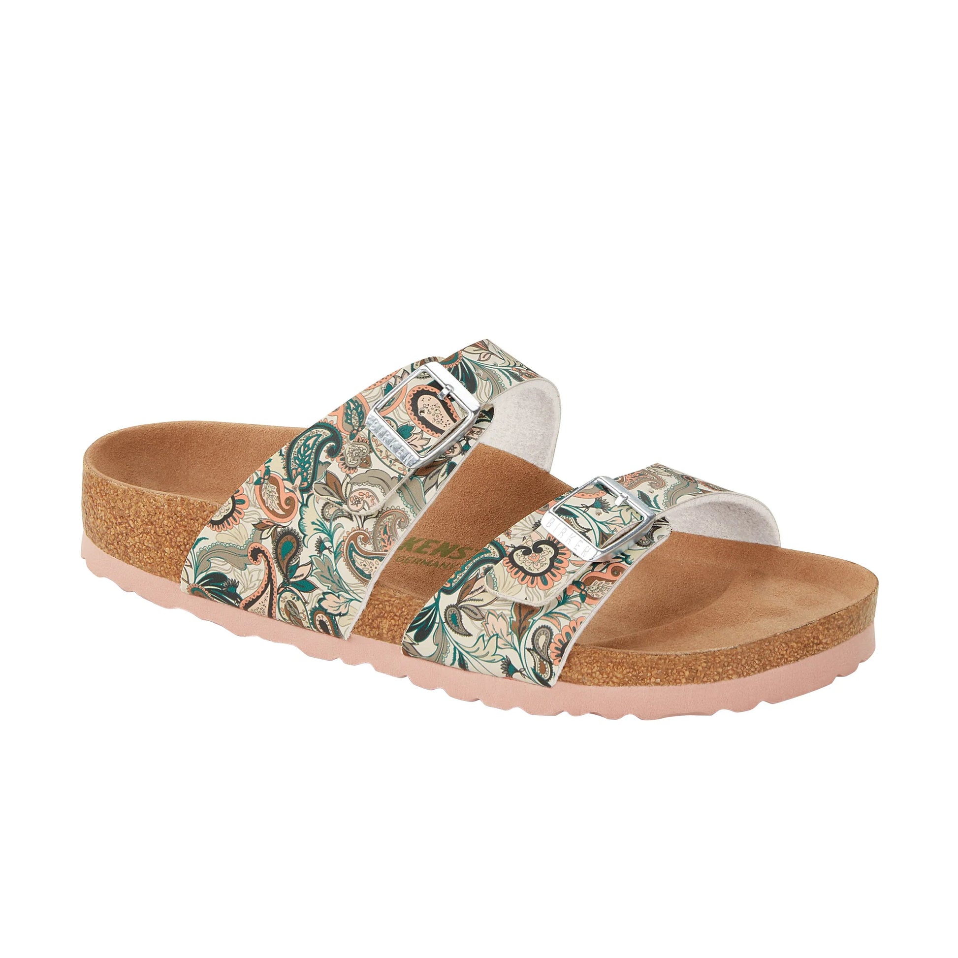 Sydney Vegan Paisley Light Rose Birko-Flor Sandal