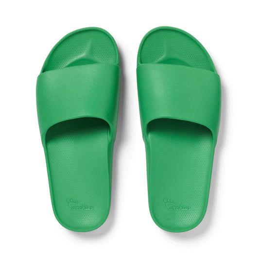 Arch Support Slides Kelly Green - Archies Footwear