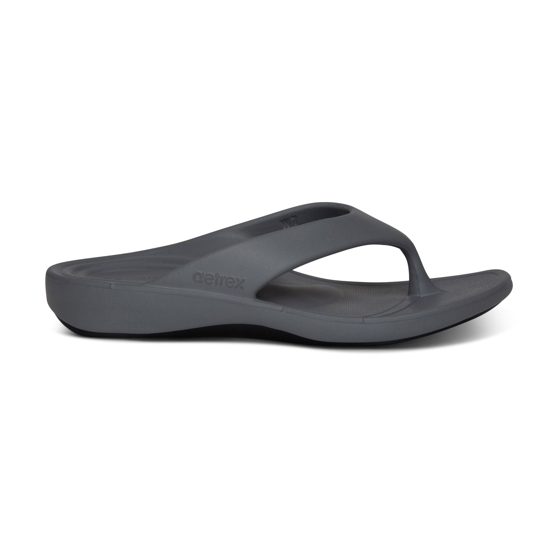 Aetrex Maui Women's Sandal Grey Side (Outer)