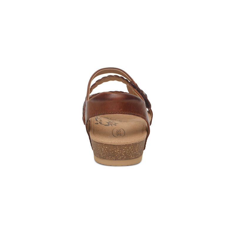 Jillian Braided Quarter Strap Sandal Walnut - Aetrex