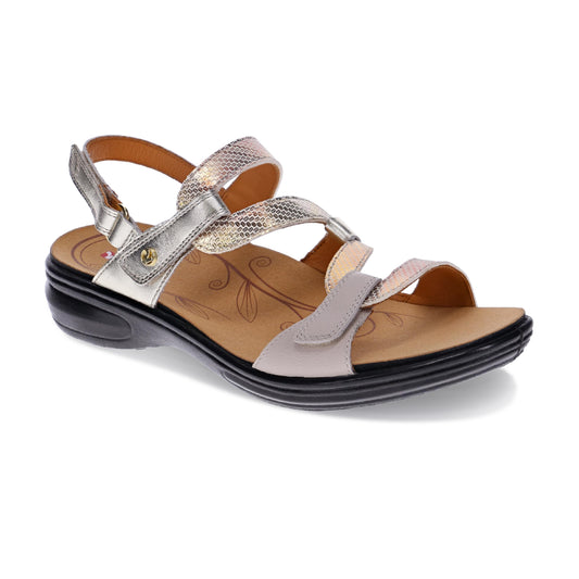 Miami Mixed Metallic Sandal - Revere