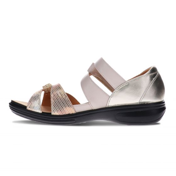 Geneva Mixed Metallic Sandal - Revere