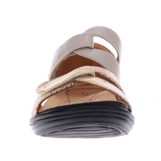 Geneva Mixed Metallic Sandal - Revere