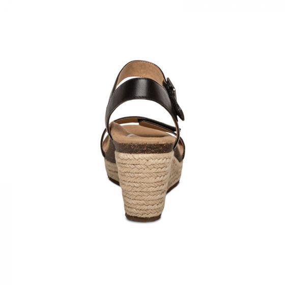 Sydney Espadrille Wedge Black - Aetrex