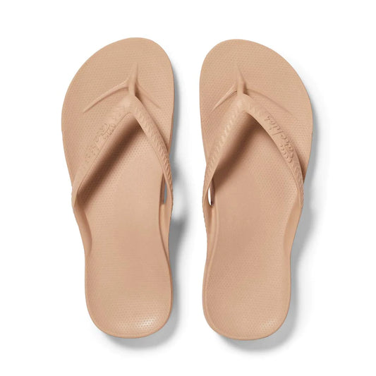 Arch Support Thongs Tan - Archies Footwear