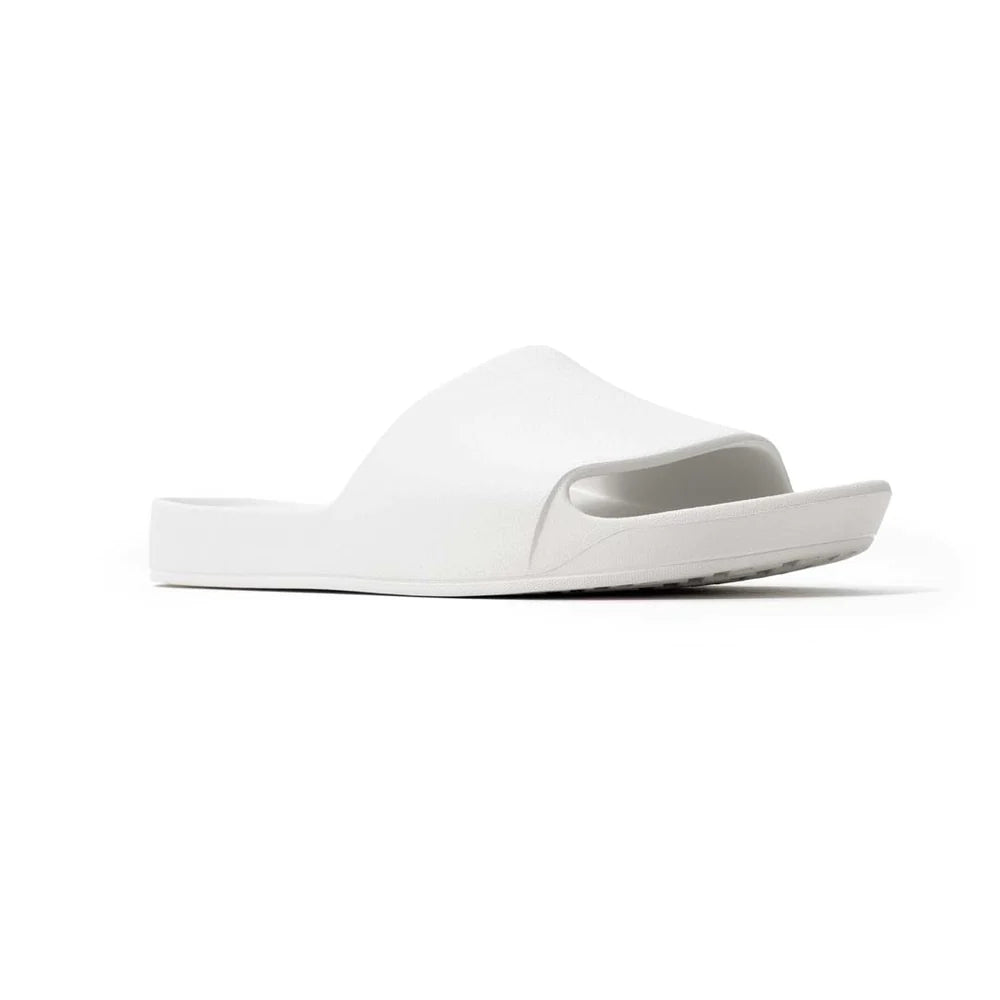 Arch Support Slides White - Archies Footwear